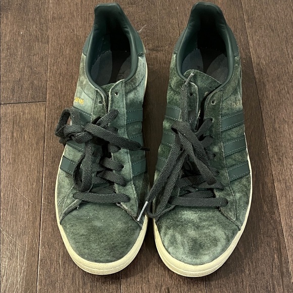 Adidas Green Suede Campus Sneakers - Picture 1 of 5